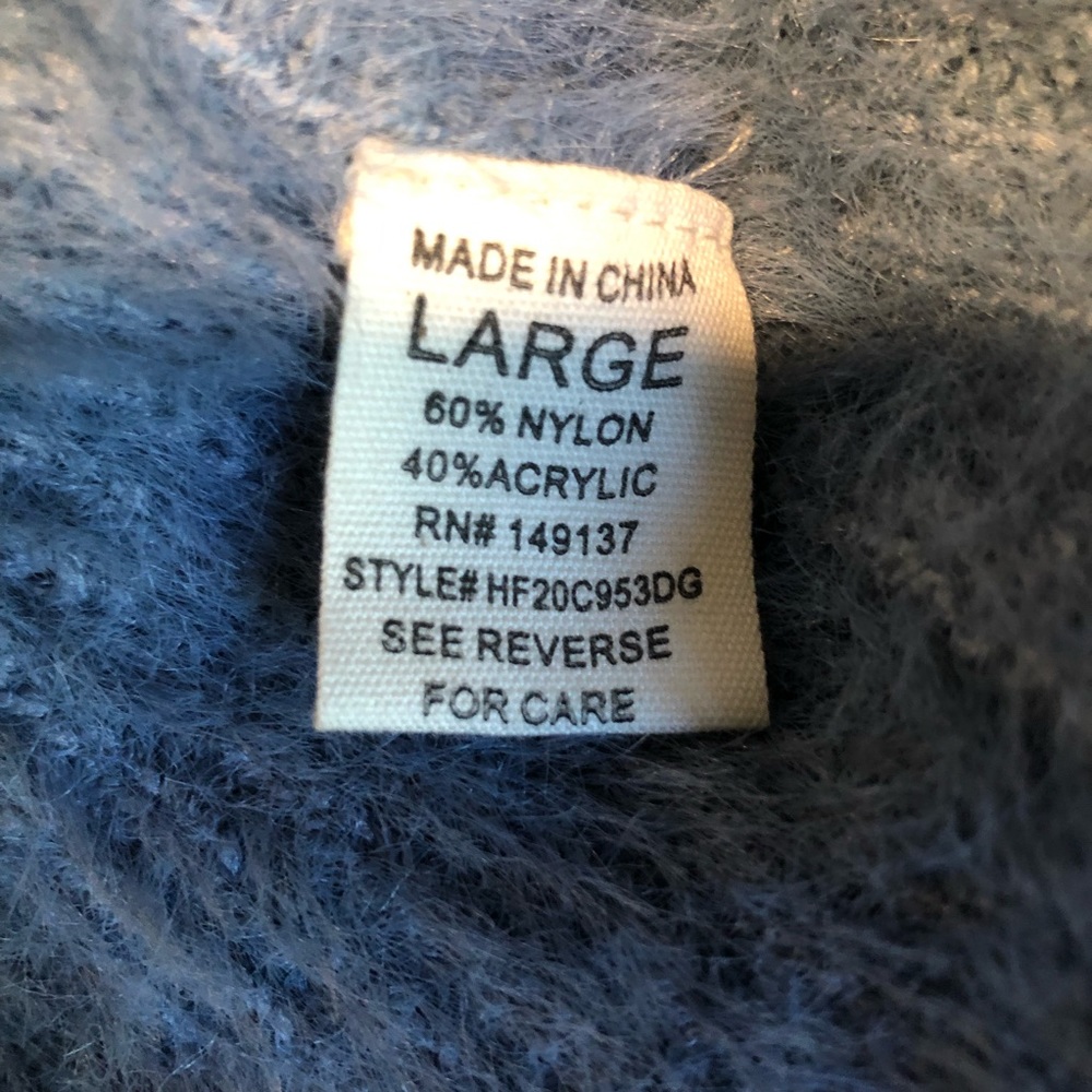 Oversized Color Block Plush Sweater, Large - image 3